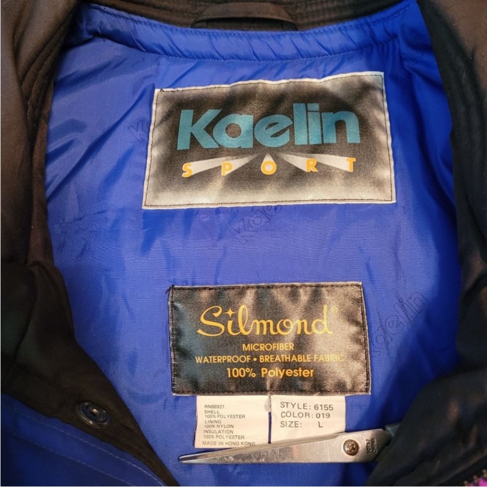 💜🖤Vintage Kaelin Snowboard Ski Jacket Colorblock Retro 90's L - Picture 6 of 6
